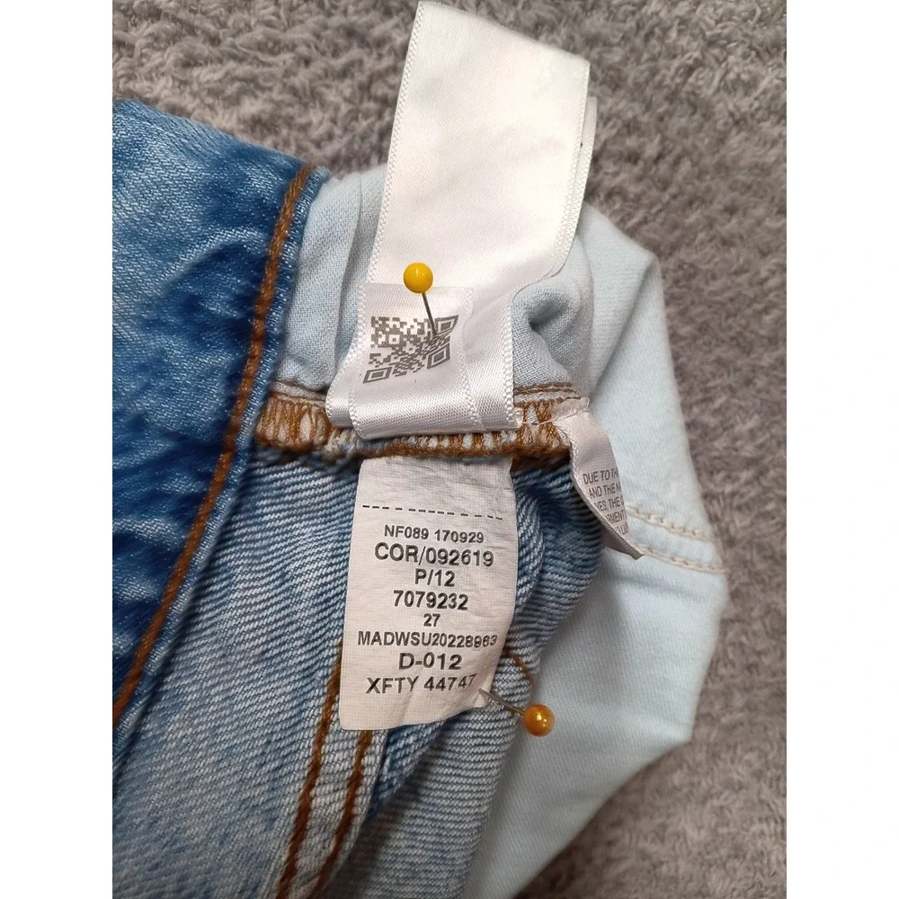 Madewell Perfect Vintage Straight Jeans Women 27 Light‎ Wash Denim